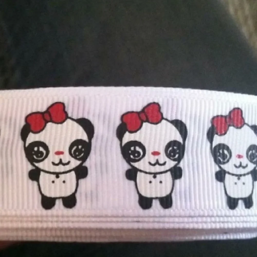 Grosgrain Ribbon 7/8” 5 yards 5/$20 panda bears